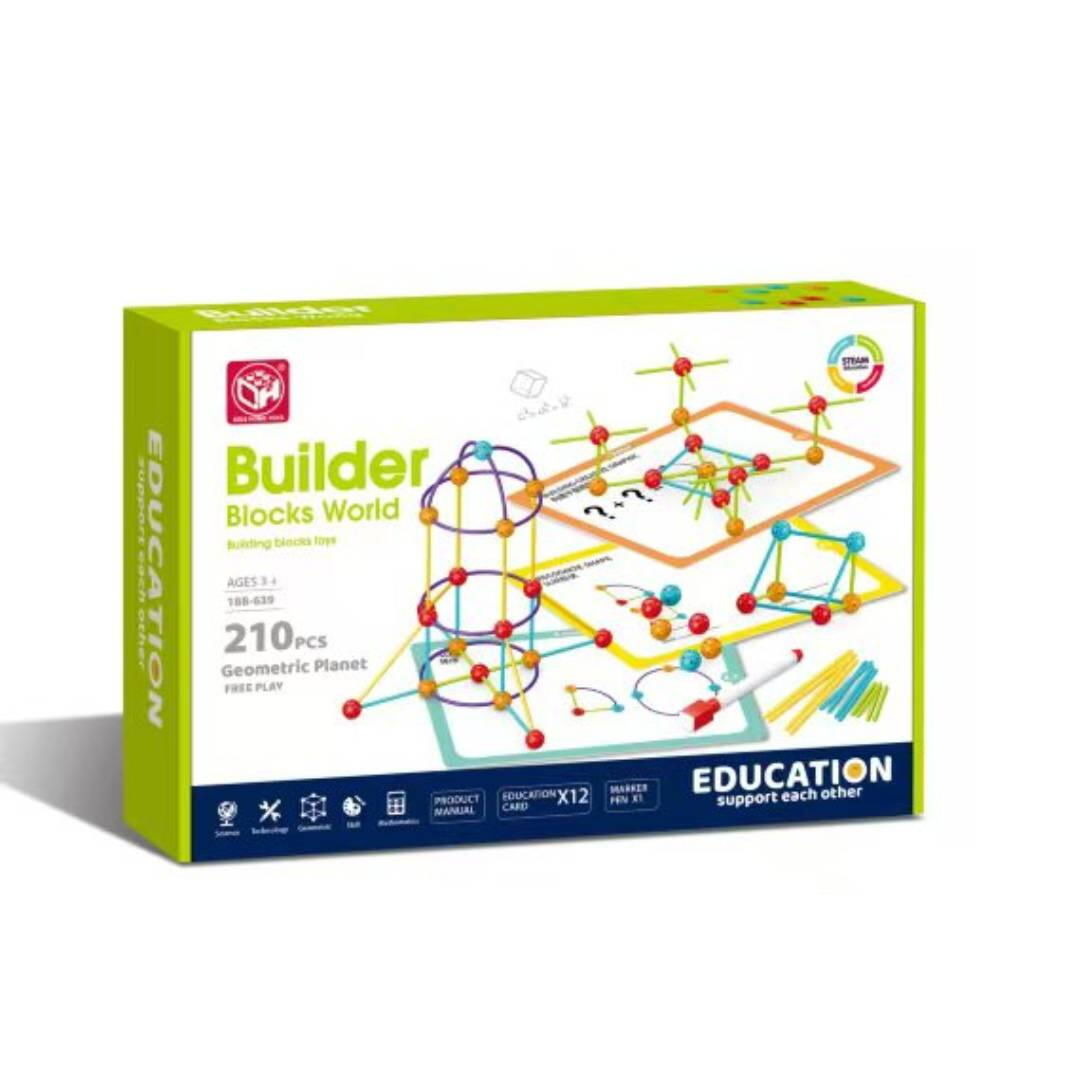 Set de constructie STEAM - Forme 3D (210 piese) [1]