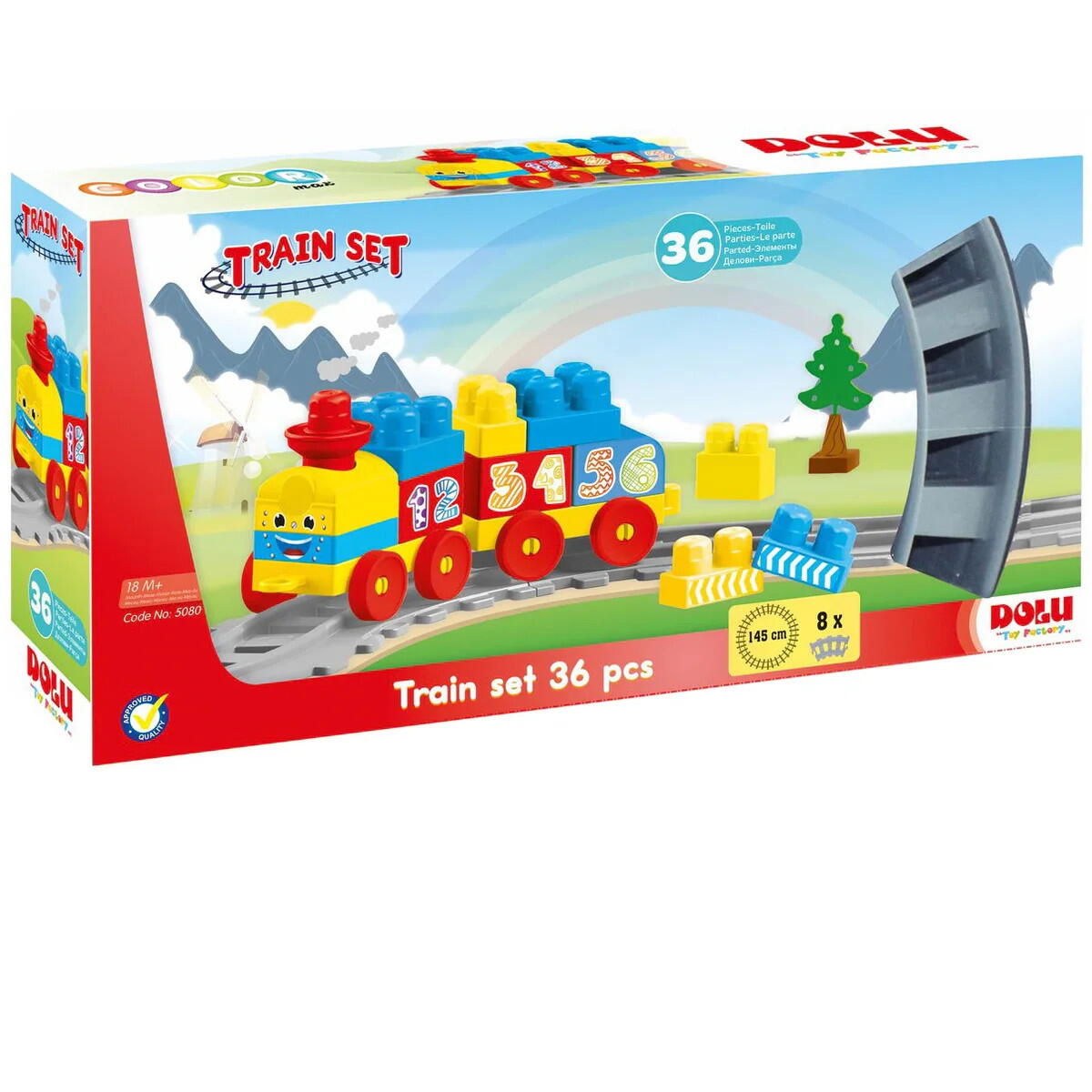 Set de constructii cu trenulet - 36 piese [1]