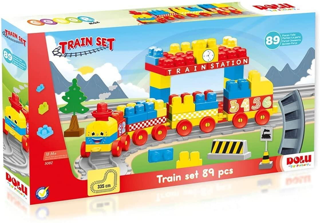 Set de constructii cu trenulet - 89 piese [1]
