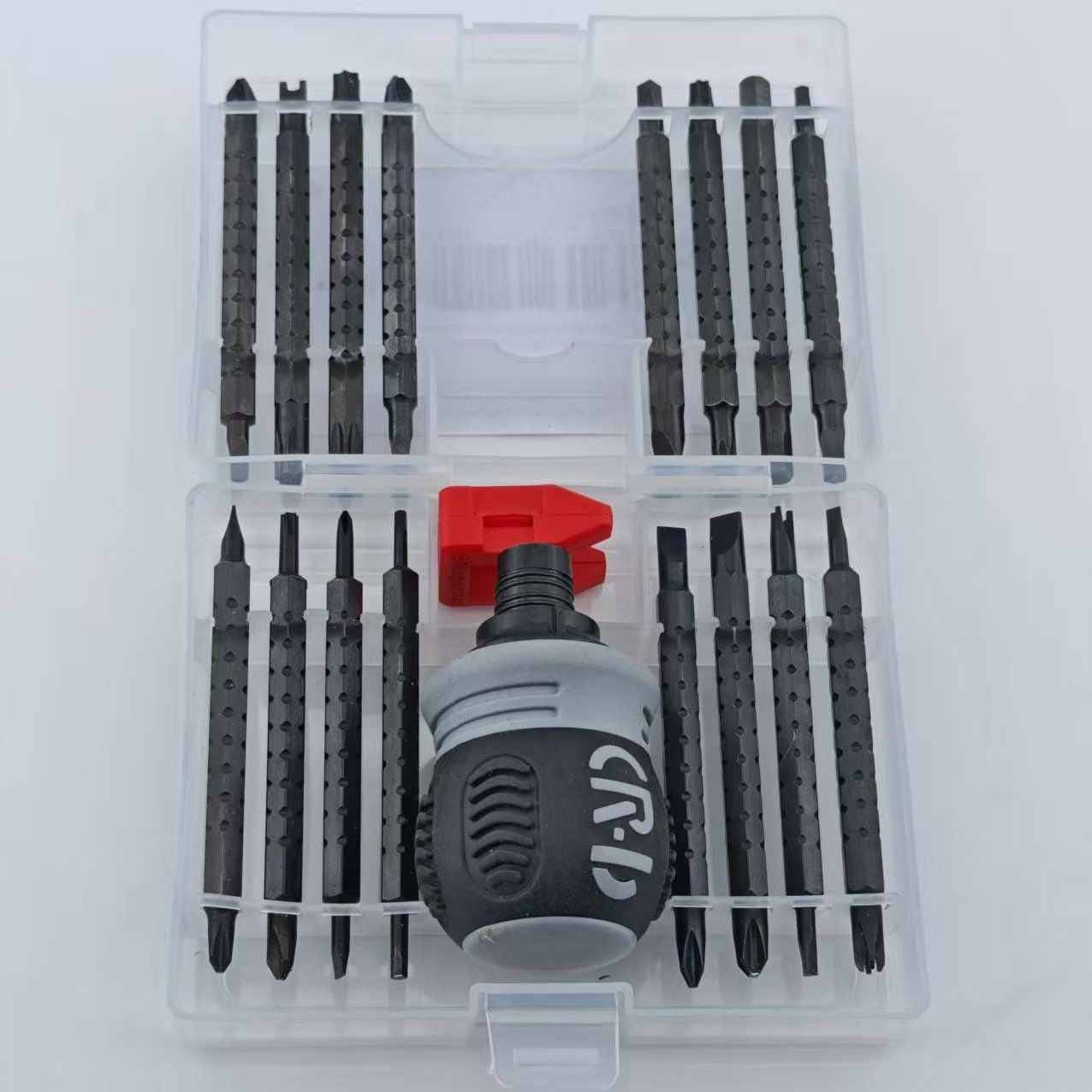 Set de Surubelnite 34-in-1 cu Clichet, Flippy, Set de Uz Casnic pentru Repararea Electronicelor Mici, Maner durabil, 12 x 10 x 5 cm, Negru Mat [3]