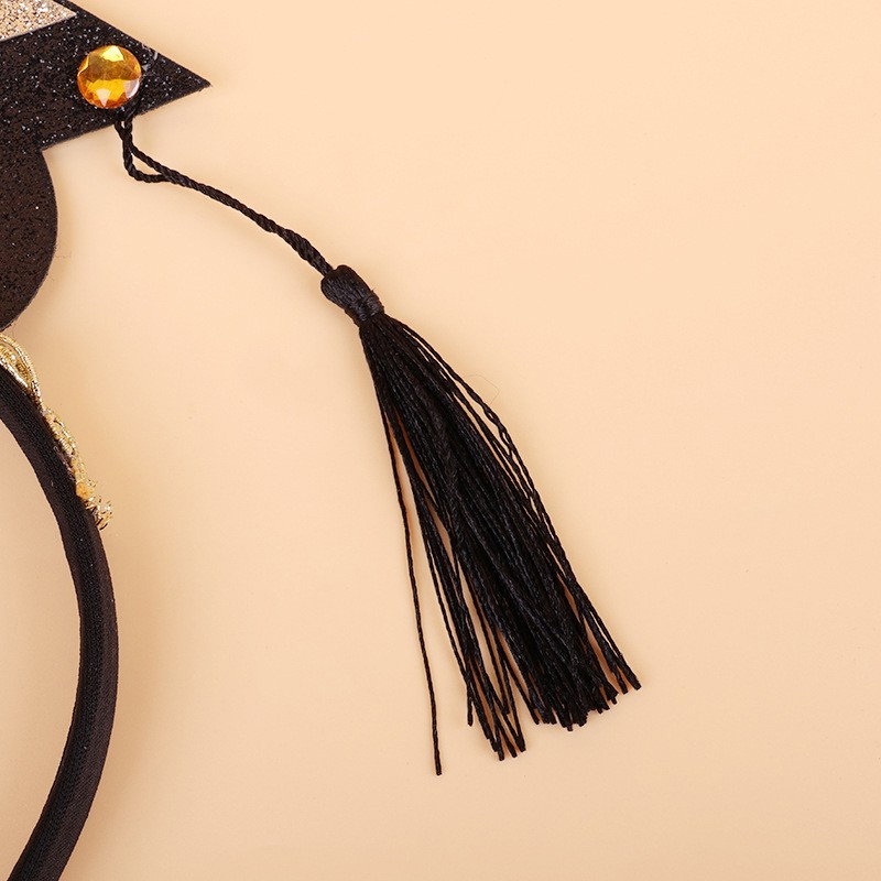 Set din 2 Piese pentru Absolvire, Flippy, Panglica si Coronita, Model I Graduated, Negru [6]