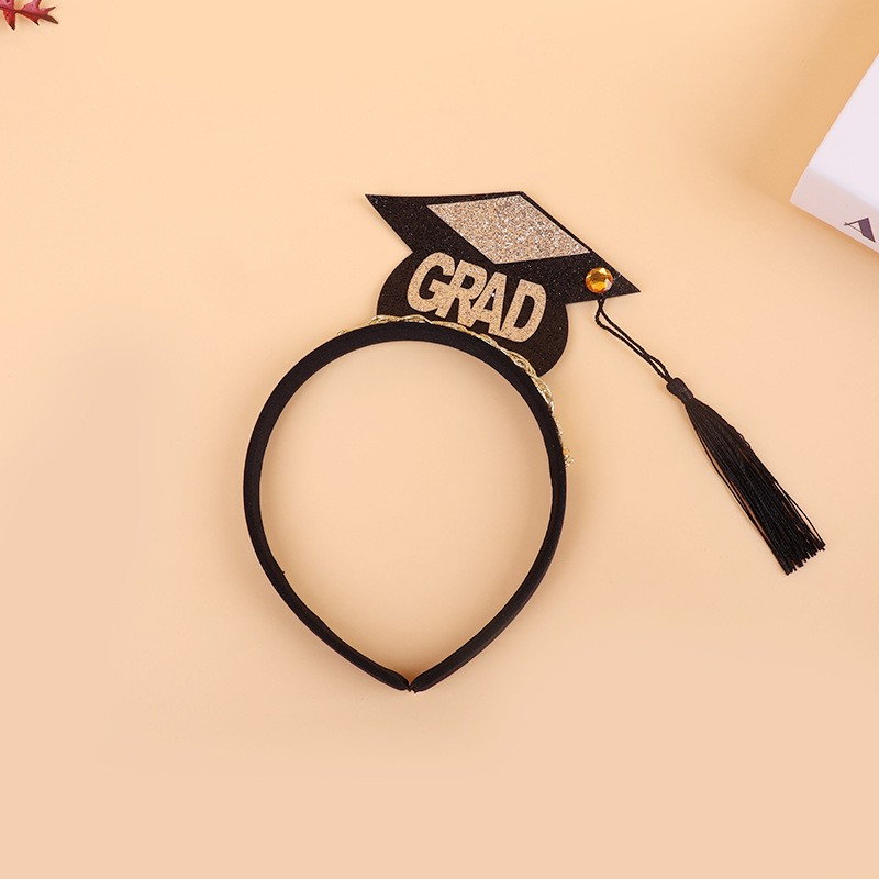 Set din 2 Piese pentru Absolvire, Flippy, Panglica si Coronita, Model I Graduated, Negru [9]