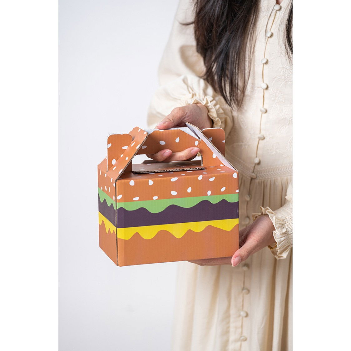 Set Farfurii Ceramice sub Forma de Burger, din Ceramica, pentru Sosuri si Gustari, Mini Farfurii Stivuibile, Multicolor [12]