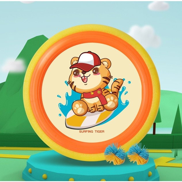 Set Interactiv Frisbee, Fippy, pentru Copii, 2 Palete Elastice, Diametru 30 cm, 4 Mingi, + 3 Ani, Design Animat, Multicolor [4]