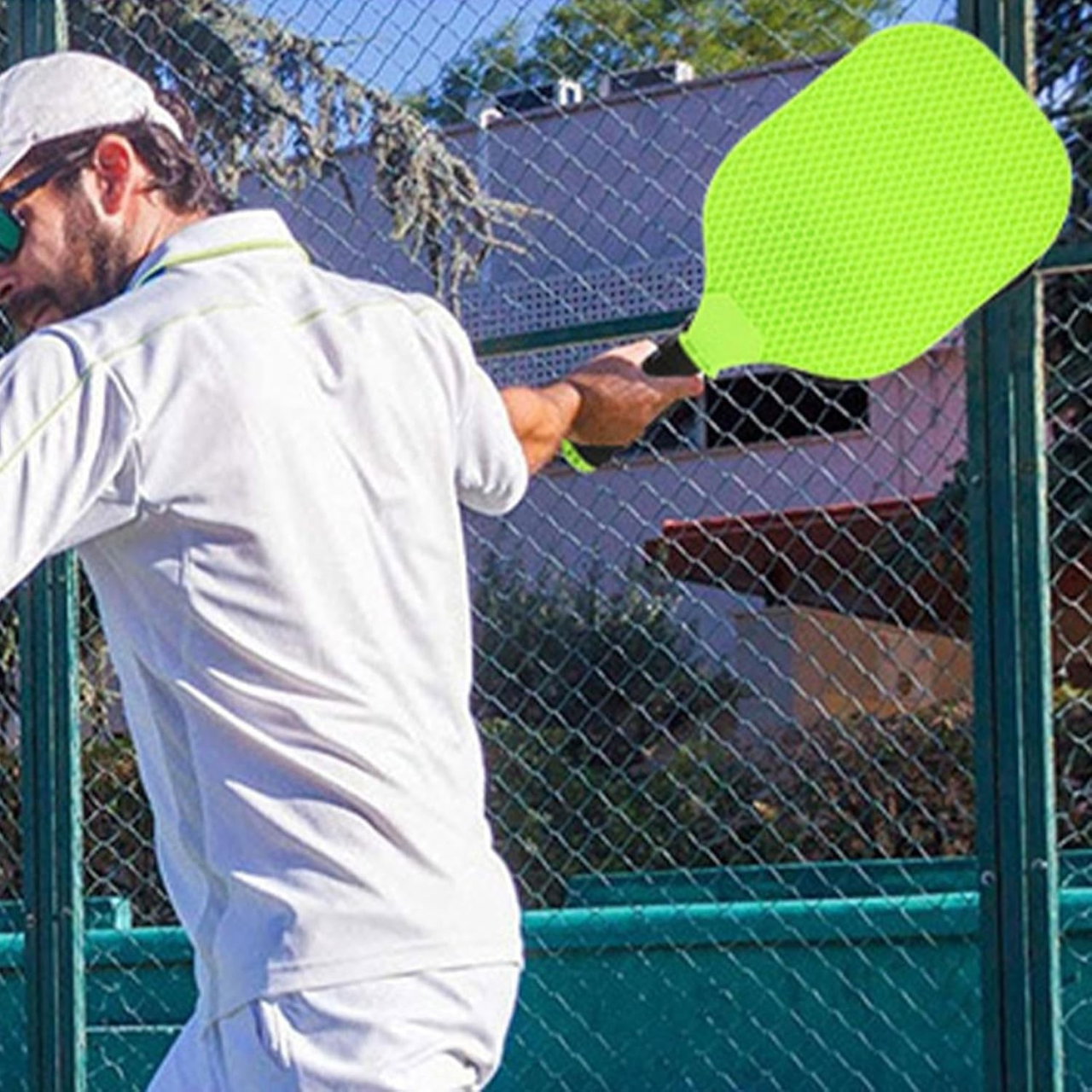 Set Joc de Ping-Pong, Flippy, 2 Palete, 1 Minge, + 6 Ani, 37.5 x 18 x 3 cm, Galben/Verde [6]