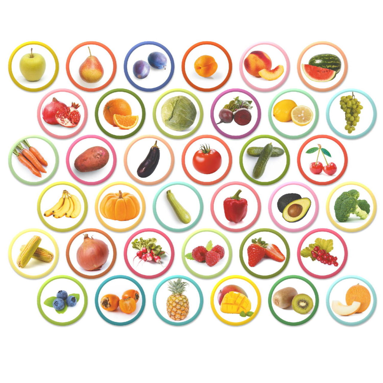 Set magneti Montessori - Fructe si legume [4]