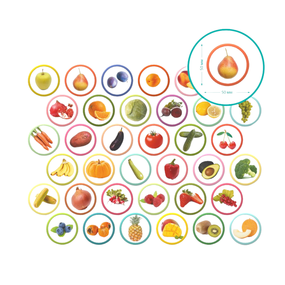 Set magneti Montessori - Fructe si legume [5]