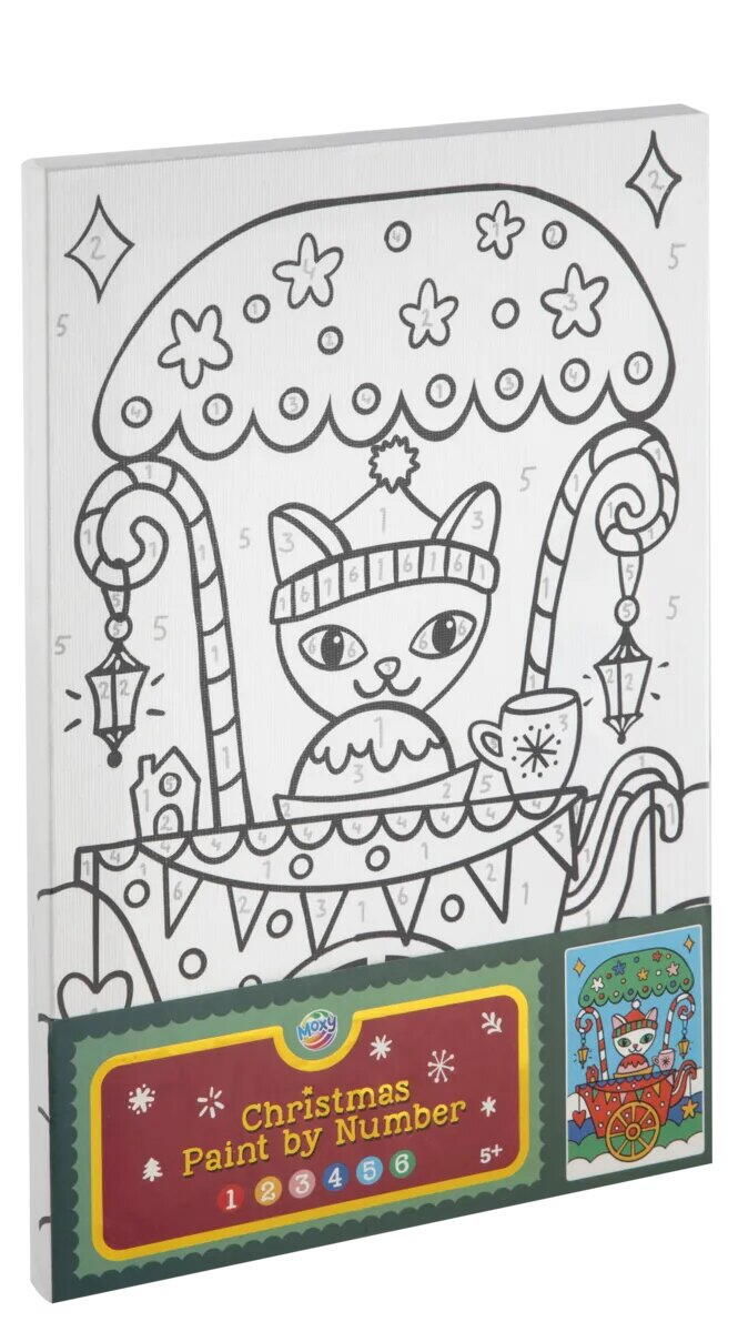 Set pictura pe numere - Pisicuta de Craciun [1]