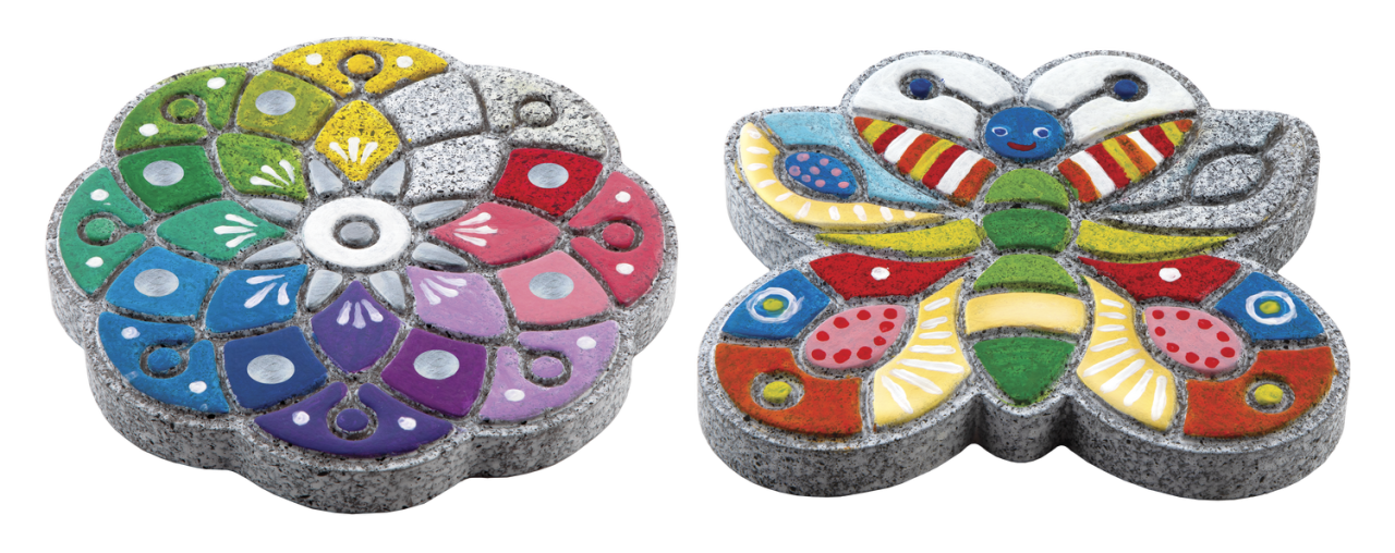 Set pictura pe piatra - Fluturas [3]