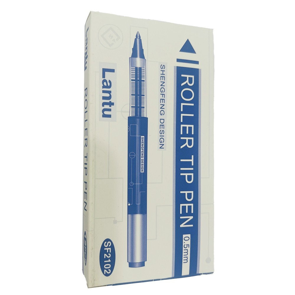 Set Pixuri Profesionale cu Bila, Flippy, pe Baza de Apa Set 12 bucati, Varf Ascutit de 0.5 mm, Pentru Scoala sau Birou, Albastru  [3]