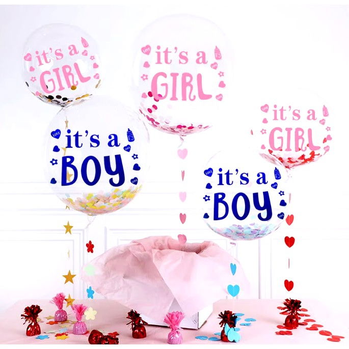 Sticker Autocolant, Flippy, Tematica Gender Reveal, Model Scris It's a Girl, 19.5x27.5 cm, Roz [4]