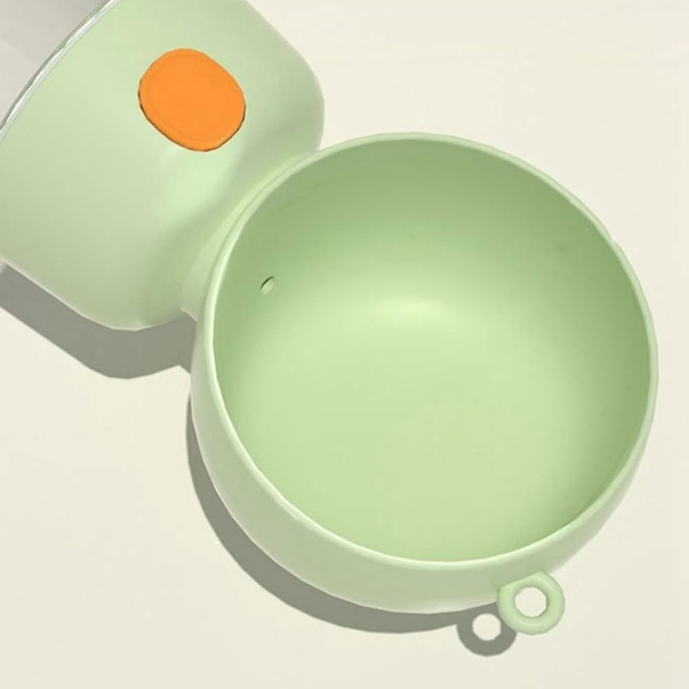 Sticla Animale, Flippy, Portabila, pentru Hrana si Apa, din ABS, 400 ml/182 ml, 25.5 x 8 x 9 cm, Verde [3]