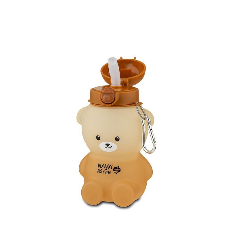 Sticla de apa din silicon, Nava We care, 600 ml, ursulet [2]