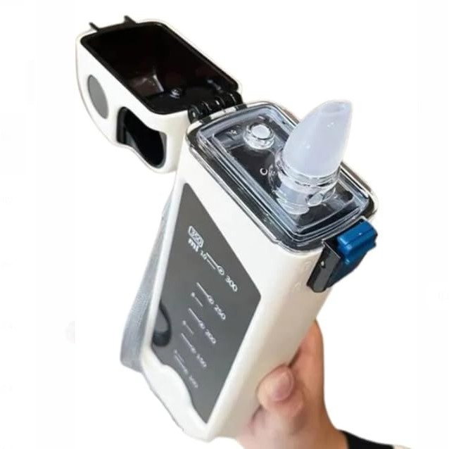 Sticla de Apa pentru Sport, Flippy, 350 ml, cu Pai si Capac, 23x7x4.4 cm, Buton de Blocare, din PC, Alb [7]