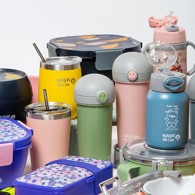 Sticla de plastic cu pai Nava 380ml verde [5]