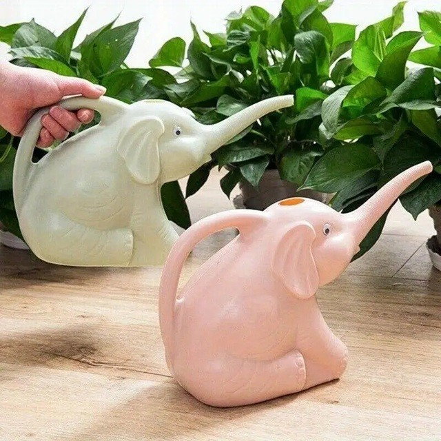 Stropitoare pentru Copii, Flippy, in forma de Elefant, 1500 mL, pentru Udat Plante, 19.5x17x11.8 cm, Roz [3]