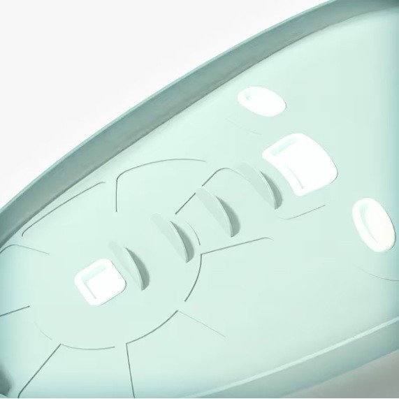 Suport de Baie Bebelusi, Flippy, 0-12 luni, Montare pe Chiuveta/Lavoar/Cada, Ventuze Antiderapante cu Intaltime Reglabila, 50 x 24 x 12.5 cm, Alb [2]