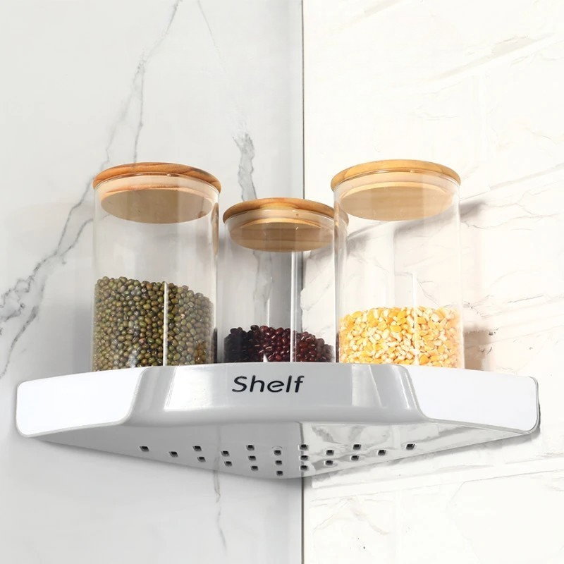 Suport Depozitare, Flippy, din Plastic, Montare fara Perforatii, pentru Baie/Bucatarie, 28 x 39 x 4.5 cm, Gri [7]