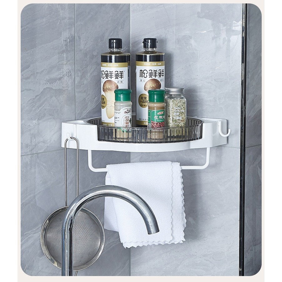 Suport Depozitare, Flippy, din Plastic, Rotativ 360 grade, Montare fara Perforatii, pentru Baie/Bucatarie, Alb [5]