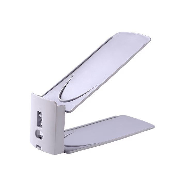 Suport pentru Pantofi, Flippy, din Plastic, Reglabil, 2 Niveluri, 27 x 10 x 20 cm, Alb [3]