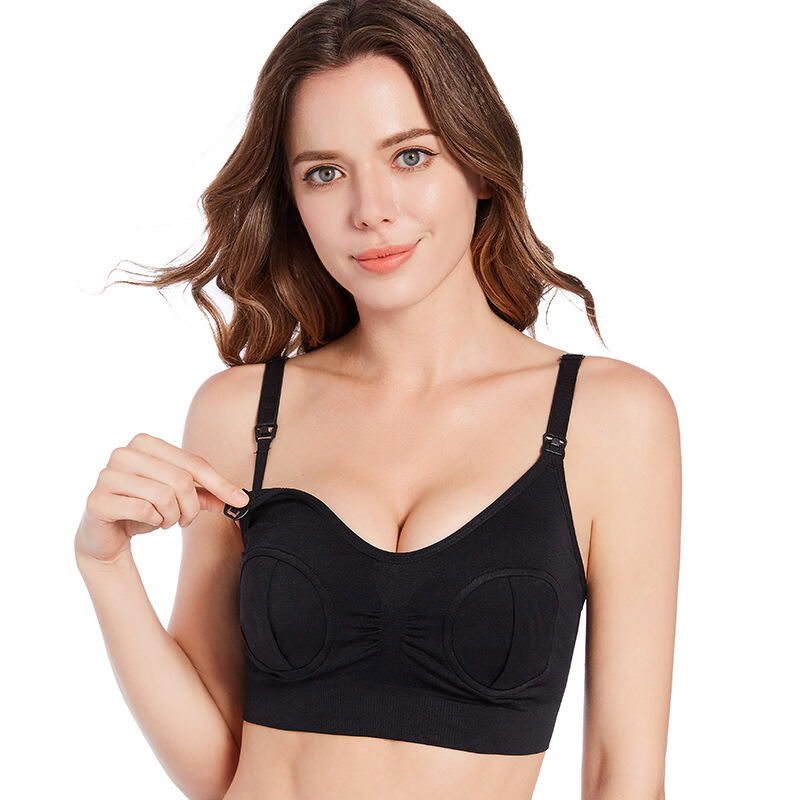 Sutien 2 in1 - Alaptare si sustinere pompa san (negru) [4]