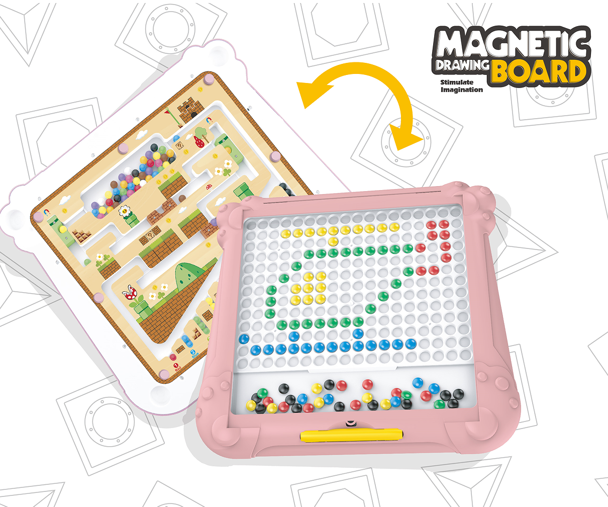 Tablita de desen 2 in 1 cu magneti - Labirint colorat [2]