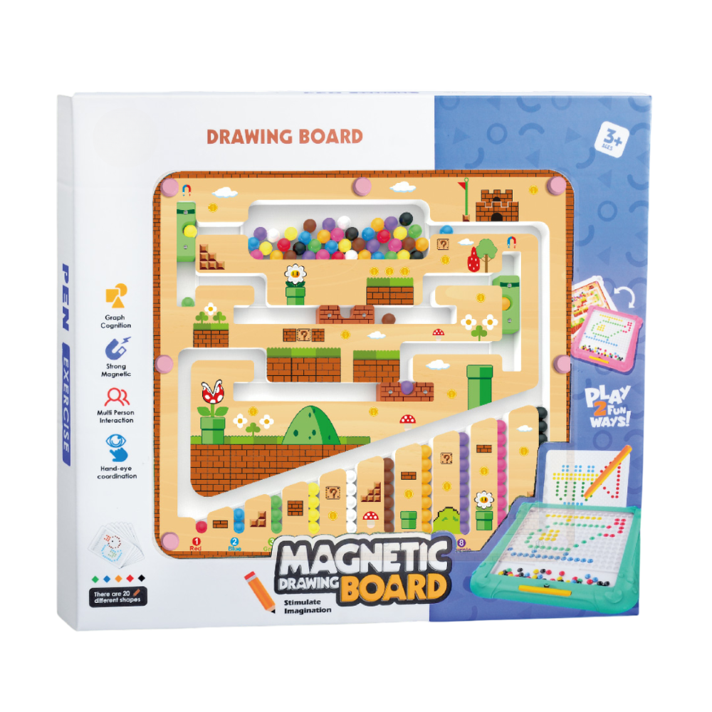 Tablita de desen 2 in 1 cu magneti - Labirint colorat [1]
