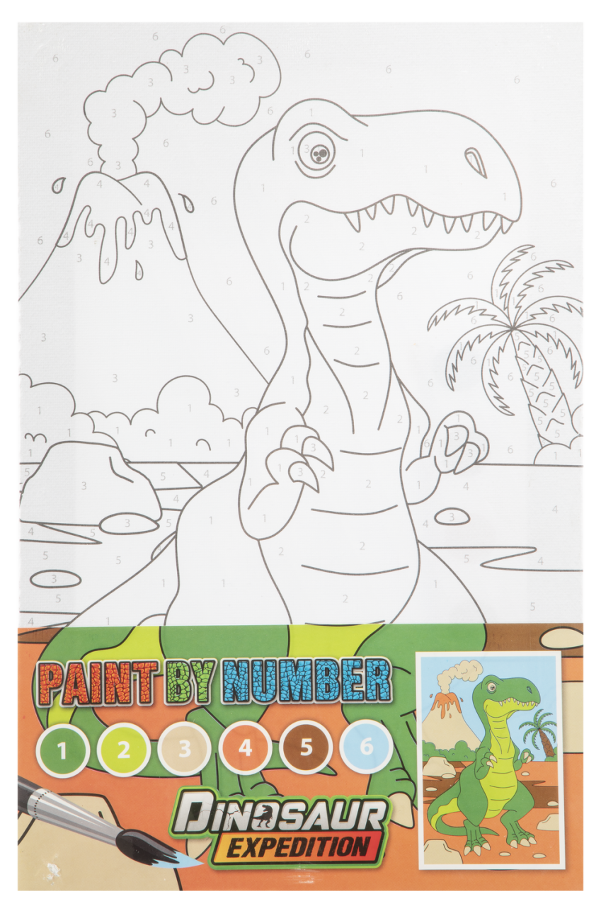 Tablou pictez pe numere - Dinozaur vesel [1]