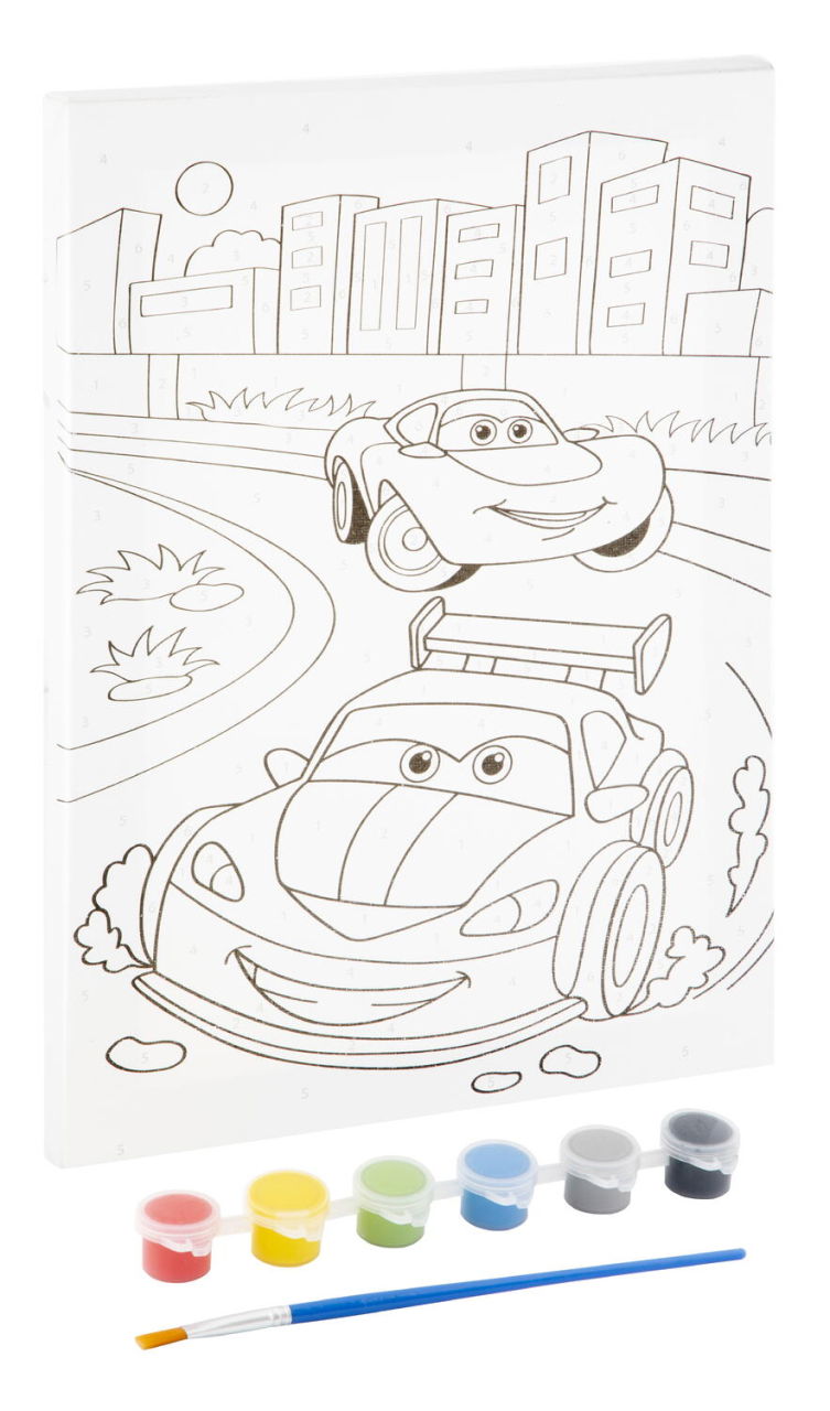 Tablou pictura pe numere - Cursa masinutelor [2]