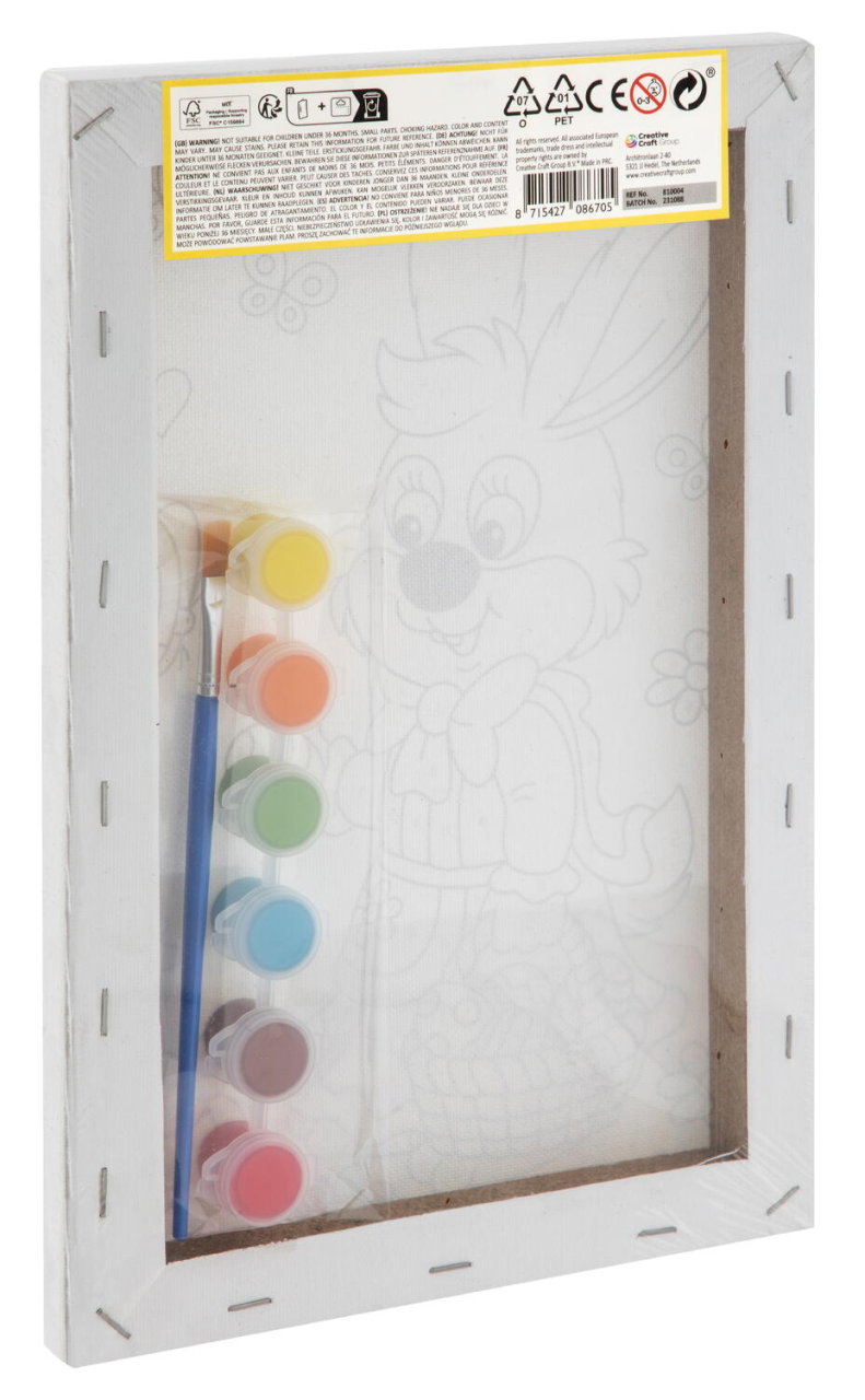 Tablou pictura pe numere - Iepuras cu cosulet [2]