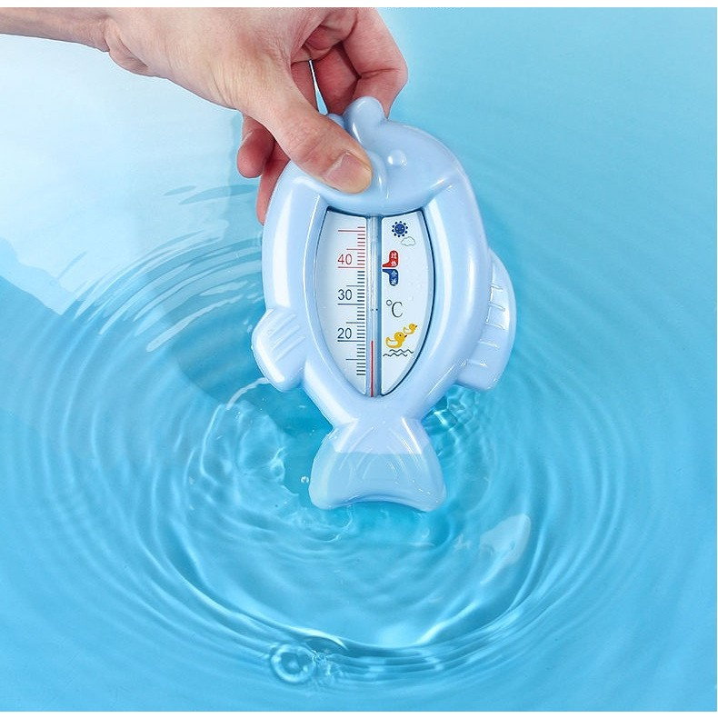 Termometru pentru Baie, Flippy, Plutitor, Rezistent la apa, Multifunctional, Model Peste, 15.5x9.5x2 cm, Albastru [6]