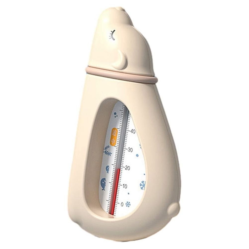 Termometru pentru Baie, Flippy, Plutitor, Rezistent la apa, Multifunctional, Model Urs Polar, 15x7.5x4 cm, Roz [4]