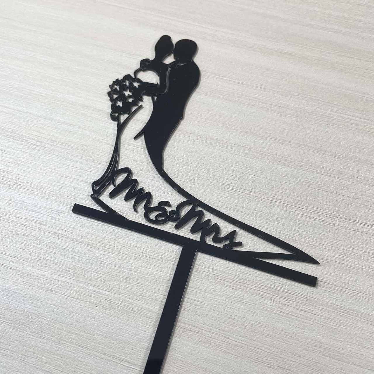 Topper Tort, Flippy, Model 1 Mr&amp;Mrs, 17.5 x 11 cm, Negru [3]