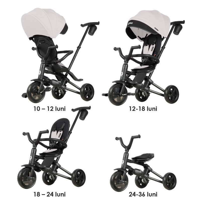 Tricicleta ultrapliabila Qplay Nova Niello Gri [23]