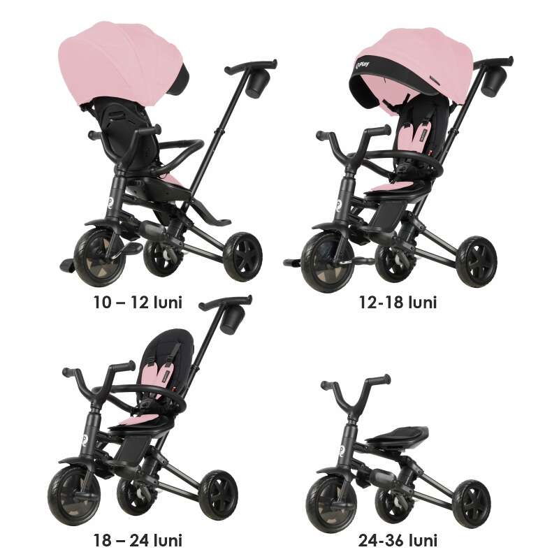 Tricicleta ultrapliabila Qplay Nova Niello Roz [23]