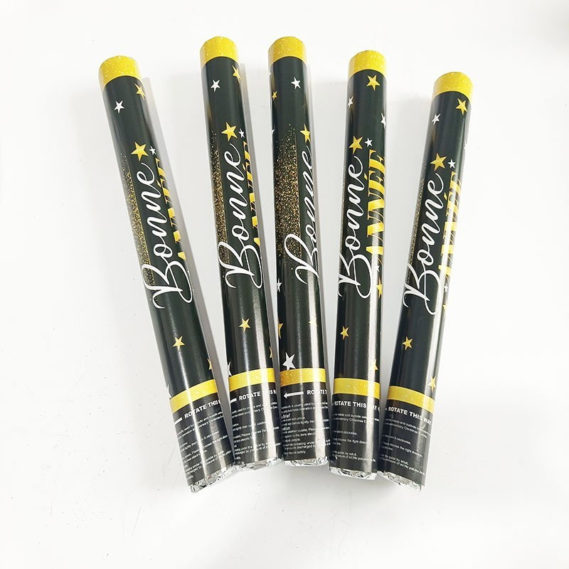 Tub de Confetti, Flippy, Bonne Annee, 30x5 cm, Confetii Stelute din Aluminiu, Auriu/Argintiu [3]