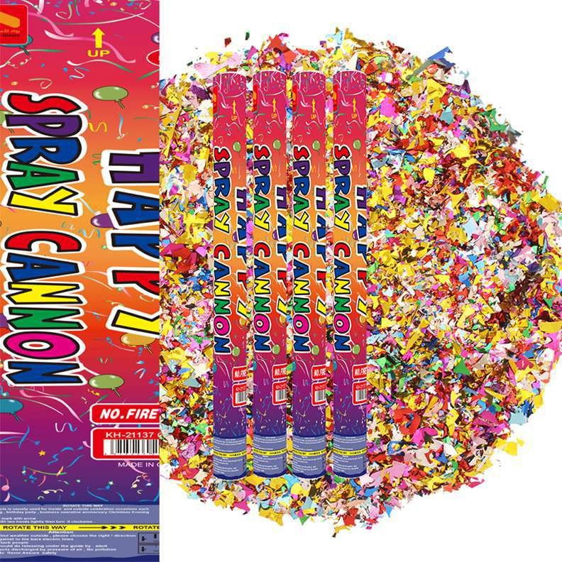 Tub de Confetti, Flippy, Clasic, 80x5 cm, Confetii Asortate din Plastic, Eliberare prin Rasucire, Multicolor [5]