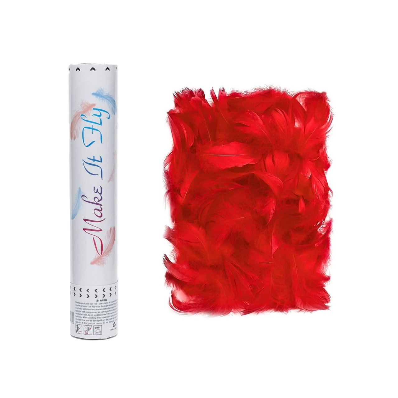 Tub de Confetti, Flippy, Model Pene, 27 cm, Make It Fly, Rosu [1]