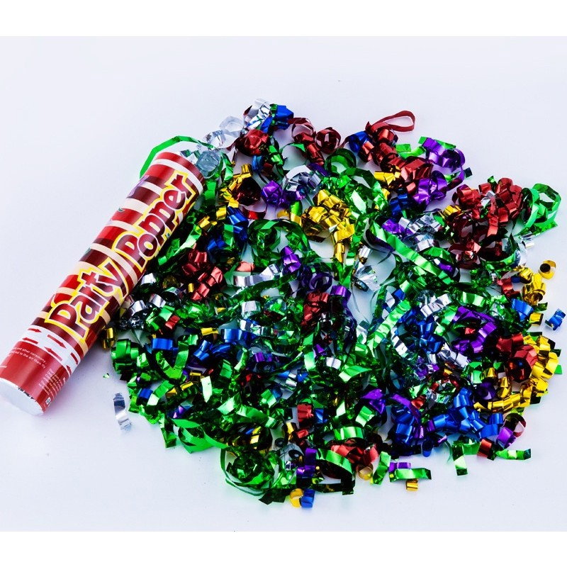 Tub de Confetti, Flippy, Party Popper, 20x5 cm, Confetii Panglici din Plastic, Multicolor [3]