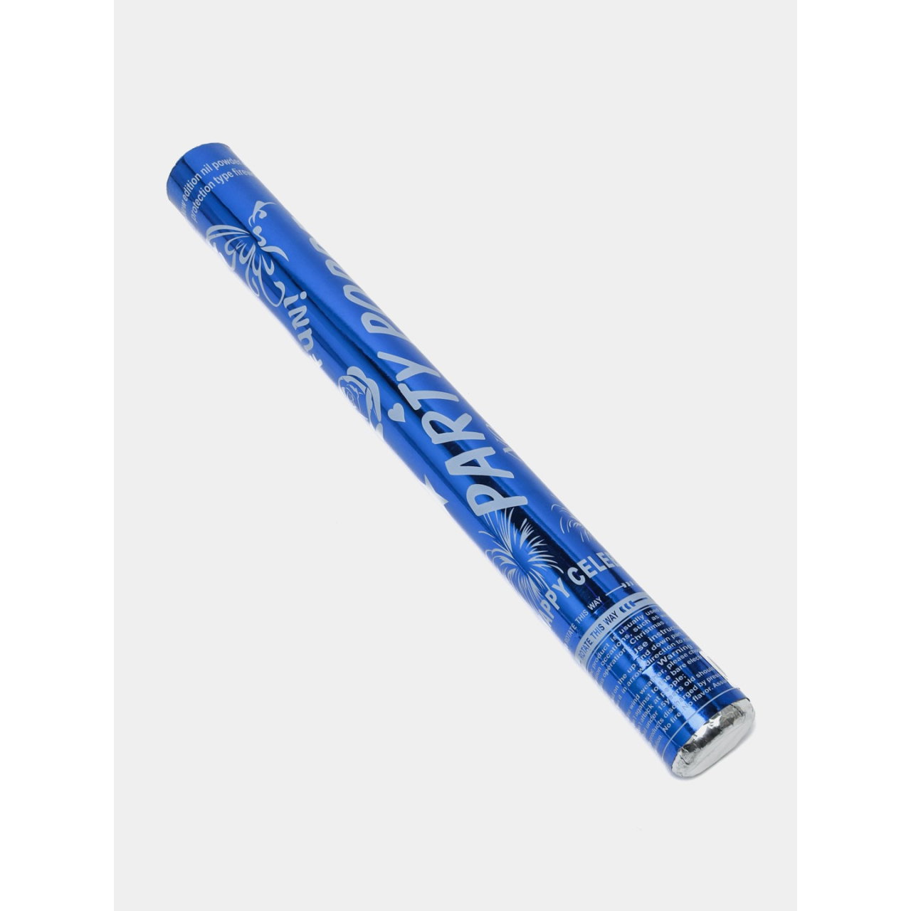 Tub de Confetti, Flippy, Party Popper, 30x5 cm, Confetii Lucioase Rezistente la Foc, Eliberare prin Rasucire, Albastru [2]