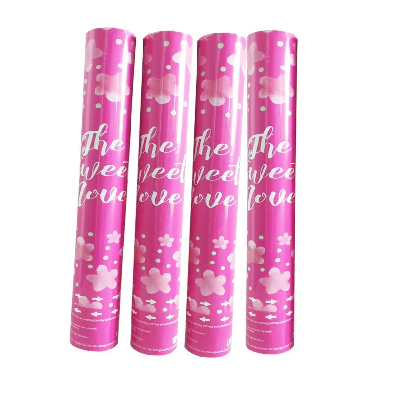 Tun Confetti, Flippy, Confetti Inimioare si Mesaj Love, 40 x 5 cm, Roz Alb [3]