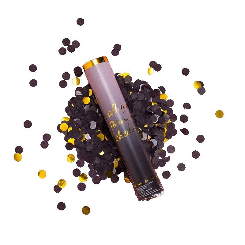 Tun Confetti Petrecere, Flippy, Lungime 30 cm, Negru/Auriu [1]