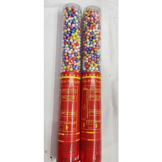 Tun de Confetti, 30 cm. Flippy, Model Bilute, Confetti din Polistiren, Ambalaj de Plastic, Multicolor [3]