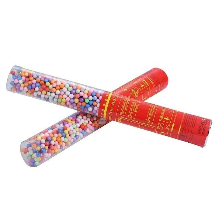 Tun de Confetti, 30 cm. Flippy, Model Bilute, Confetti din Polistiren, Ambalaj de Plastic, Multicolor [4]