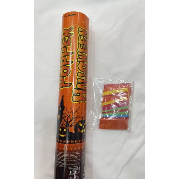 Tun de Confetti, 30 cm. Flippy, Model Halloween, Confetti din Hartie, Multicolor [3]