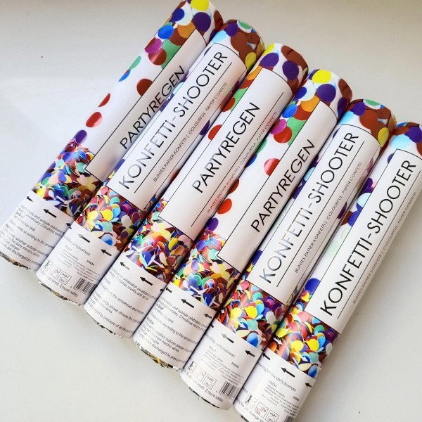 Tun de Confetti, 40 cm. Flippy, Model Konffetti Shooter, Paiete din Hartie, Multicolor [4]