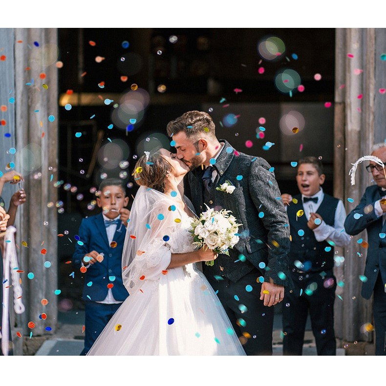 Tun de Confetti, Flippy, Best Wishes 11 x 4 cm, Model Buline din Hartie si Folie, Mov [3]