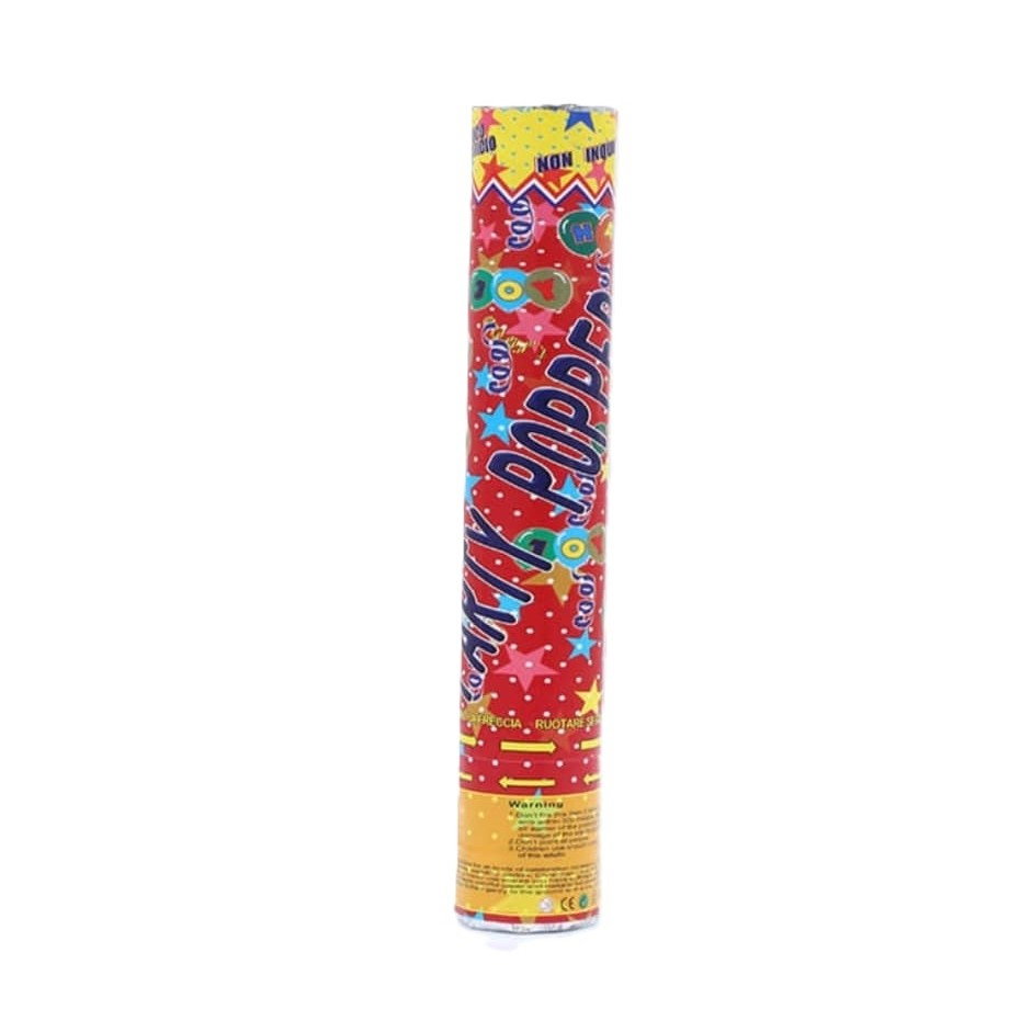 Tun de Confetti, Flippy, Party Popper, 60x5 cm, Model Stelute, Inimioare, Paiete, Lucioase, 3 cm Diametru, Multicolor [9]