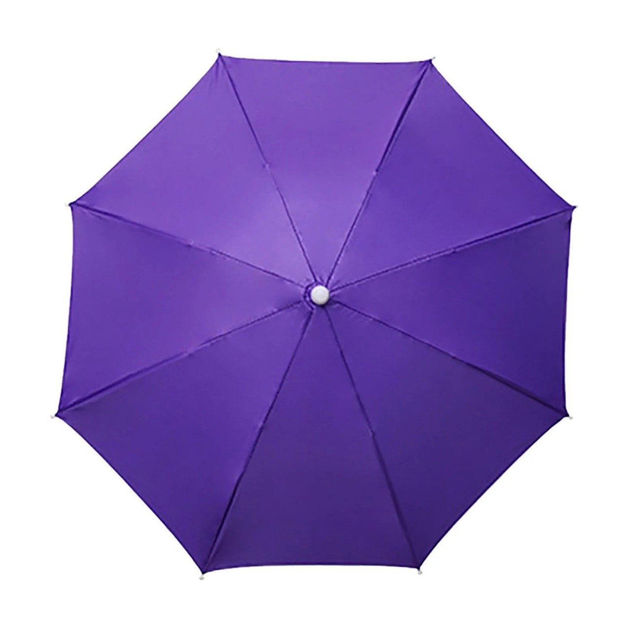 Umbrela de Cap, Flippy, Diametru 69 cm, Snur Reglabil de Cap, Protectie UV/Ploaie, Mov [2]