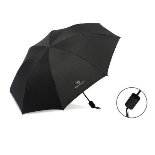 Umbrela, Flippy, Protectie UV Soare, Protectie Ploaie, Pliabila, din Vinil si Otel, 96 x 67 cm, Negru [2]